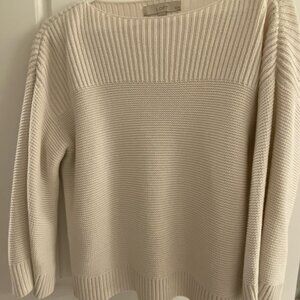 Loft Sweater Women Size Medium Petite White